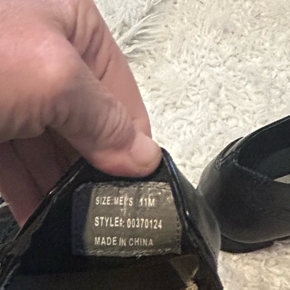 Carlo Morandi men’s dress oxfords. 11 square toe black Leather s4 - Picture 5 of 8